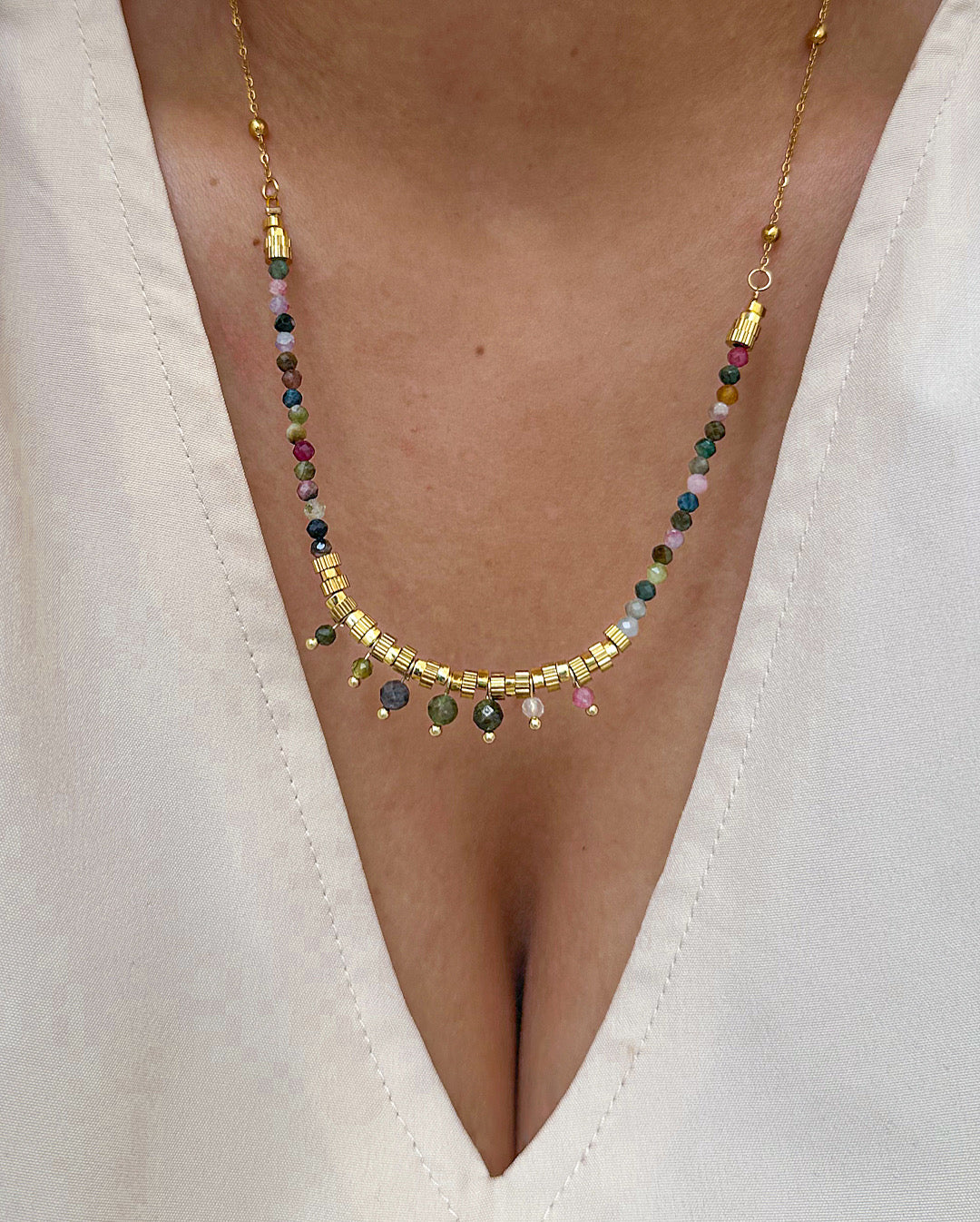  COLLIER ACIER IRINÉ collier ZAORA- BIJOUX-ACIER