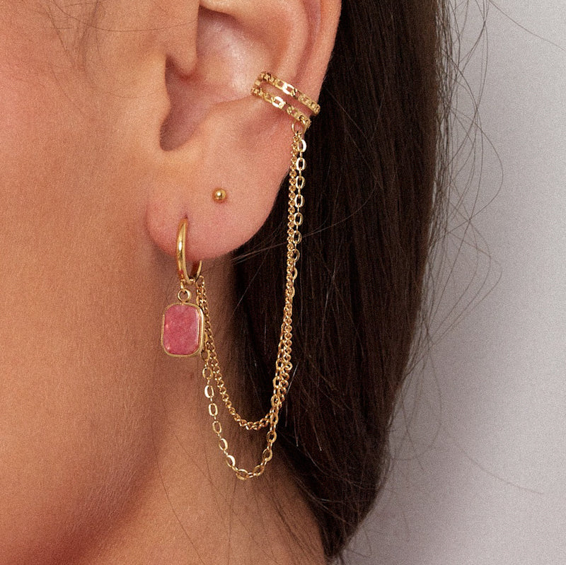  BOUCLE ACIER LUCIA  ZAORA- BIJOUX-ACIER