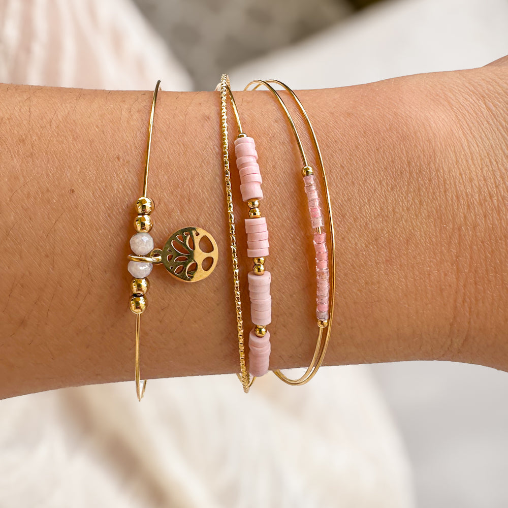  BRACELET ACIER BELLA  ZAORA- BIJOUX-ACIER