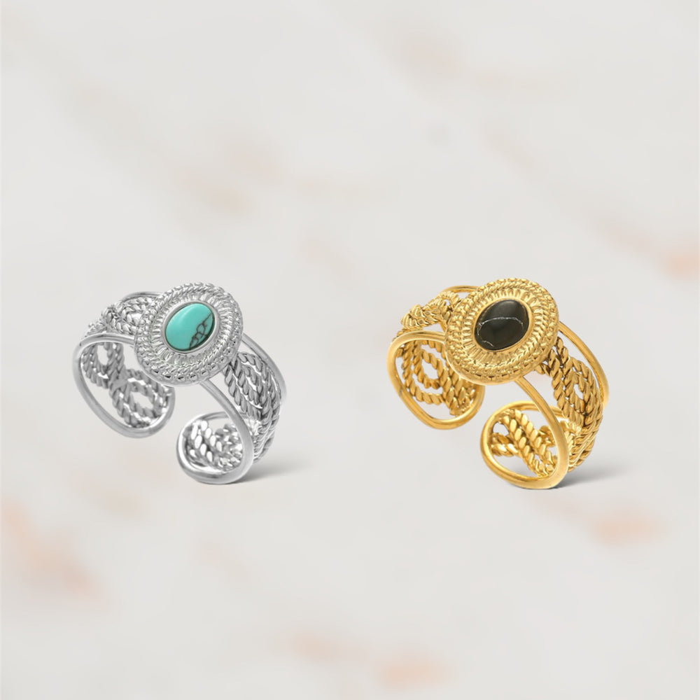  BAGUE ACIER ANA bague ZAORA- BIJOUX-ACIER