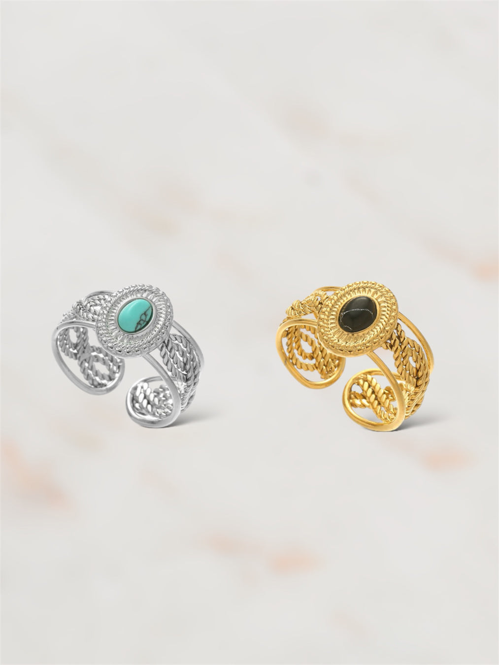  BAGUE ACIER ANA bague ZAORA- BIJOUX-ACIER