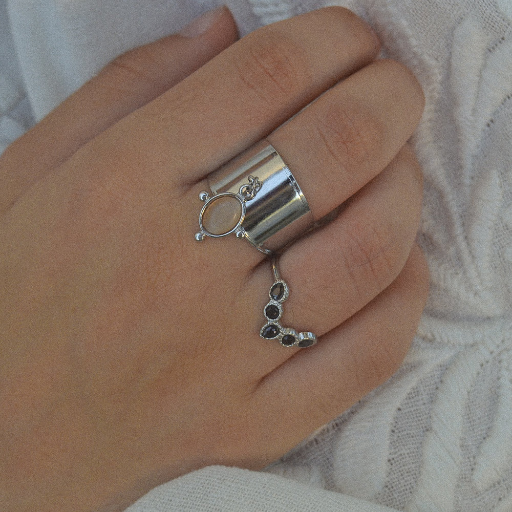  BAGUE ACIER VIVA  ZAORA- BIJOUX-ACIER