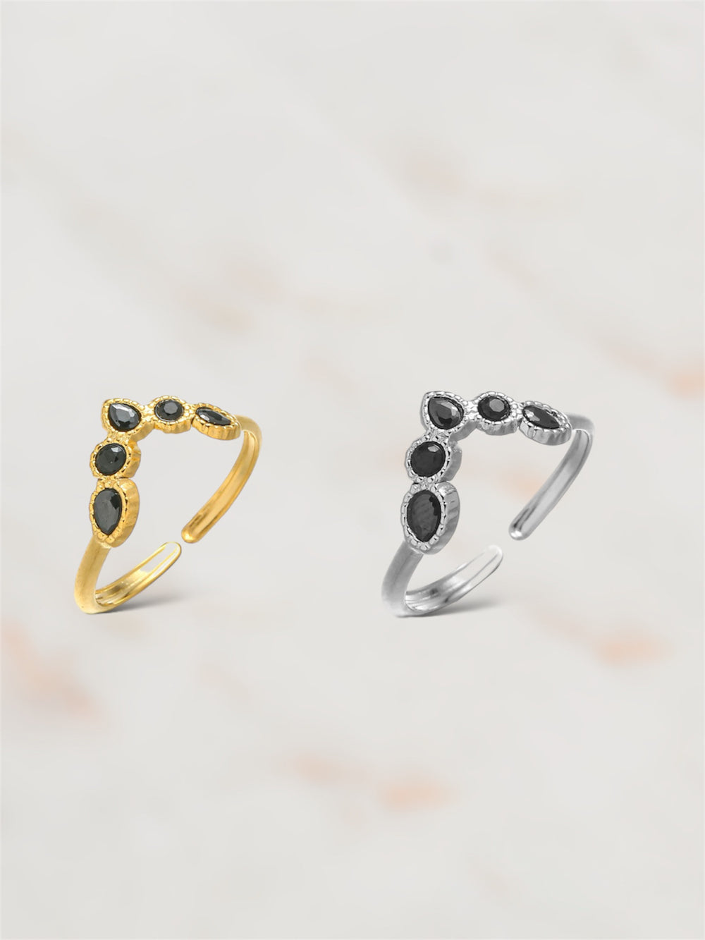  BAGUE ACIER VIVA  ZAORA- BIJOUX-ACIER
