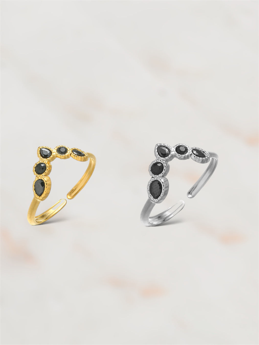  BAGUE ACIER VIVA  ZAORA- BIJOUX-ACIER