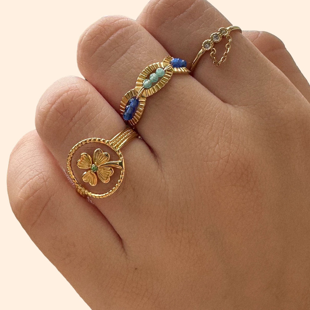  BAGUE ACIER ASHA  ZAORA- BIJOUX-ACIER