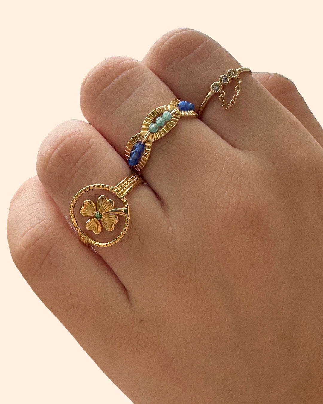  BAGUE ACIER ASHA  ZAORA- BIJOUX-ACIER