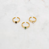  BAGUE CARLA  ZAORA- BIJOUX-PLAQUÉ-OR-ACIER