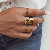  BAGUE CARLA  ZAORA- BIJOUX-PLAQUÉ-OR-ACIER