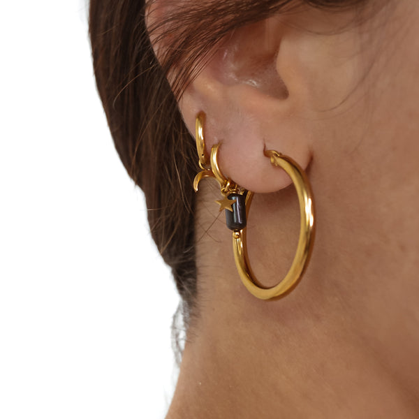  BOUCLES ASNA  ZAORA- BIJOUX-PLAQUÉ-OR-ACIER