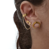  BOUCLE AYSEN  ZAORA- BIJOUX-PLAQUÉ-OR-ACIER
