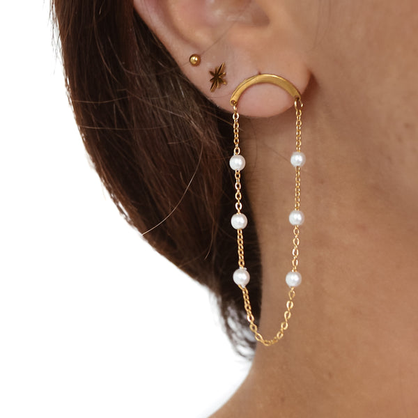  BOUCLES DILA  ZAORA- BIJOUX-PLAQUÉ-OR-ACIER