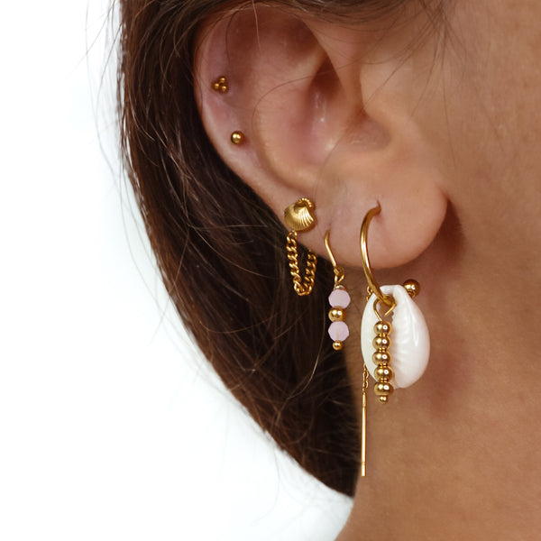  BOUCLES NIYAZ  ZAORA- BIJOUX-PLAQUÉ-OR-ACIER