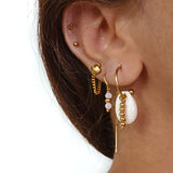  BOUCLES NIYAZ  ZAORA- BIJOUX-PLAQUÉ-OR-ACIER