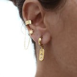  BOUCLE LLOA  ZAORA- BIJOUX-PLAQUÉ-OR-ACIER