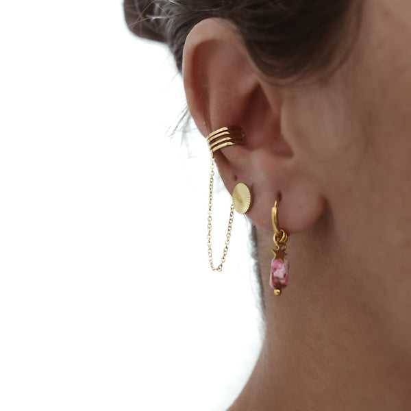  BOUCLE SOUAG  ZAORA- BIJOUX-PLAQUÉ-OR-ACIER