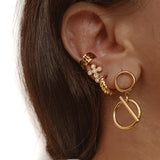 BOUCLE LAO  ZAORA- BIJOUX-PLAQUÉ-OR-ACIER