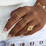  BAGUE CARLA  ZAORA- BIJOUX-PLAQUÉ-OR-ACIER