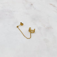  BOUCLE IZIA  ZAORA- BIJOUX-PLAQUÉ-OR-ACIER