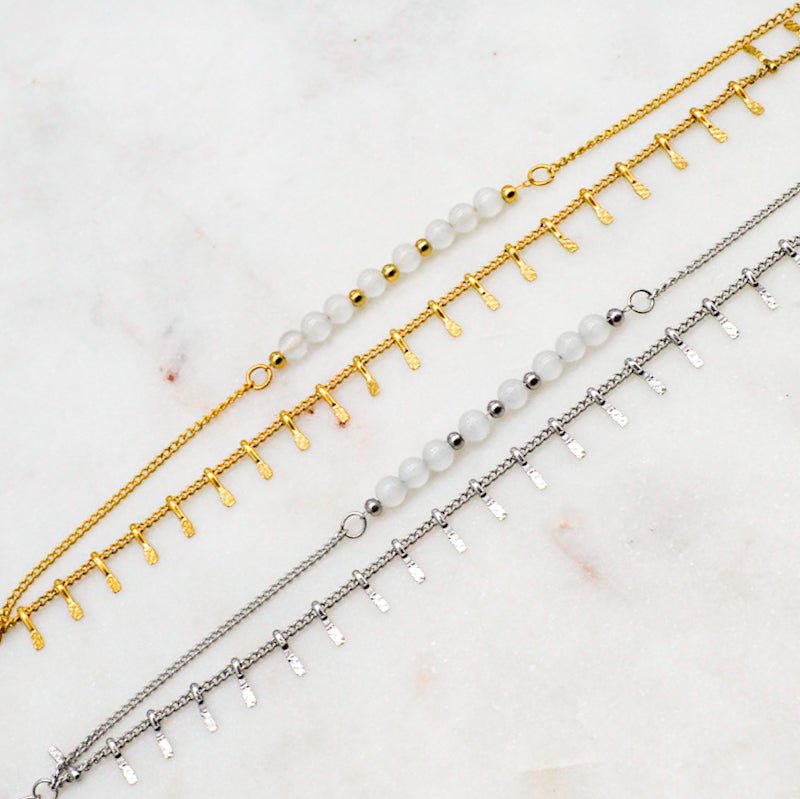  BRACELET ACIER MELINE  ZAORA- BIJOUX-ACIER