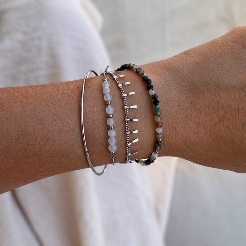 BRACELET ACIER MELINE  ZAORA- BIJOUX-ACIER