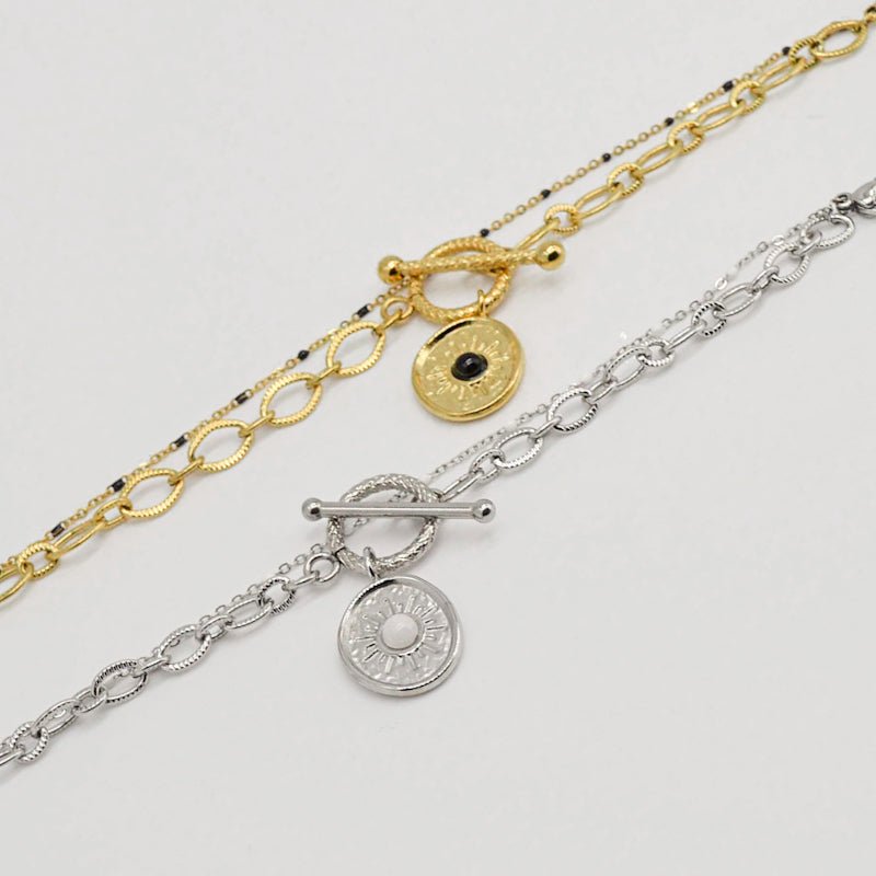  BRACELET ACIER RIYA  ZAORA- BIJOUX-ACIER