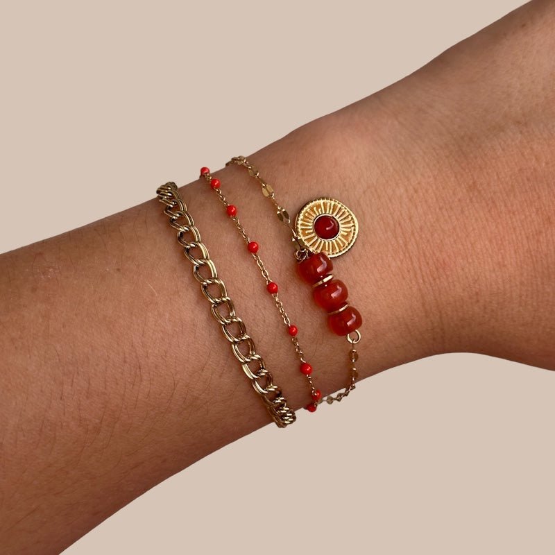  BRACELET SYBILLE  ZAORA- BIJOUX-ACIER